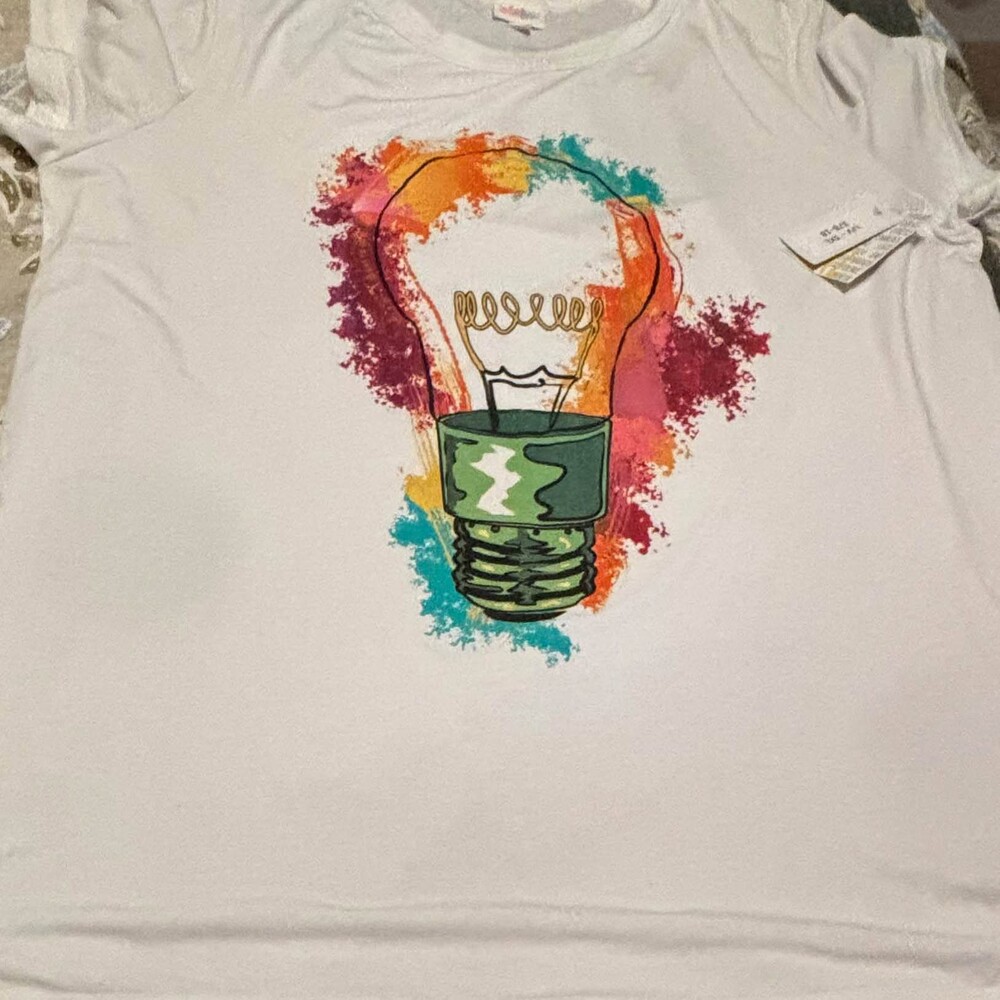 LuLaRoe Graphic Lightbulb T-Shirt